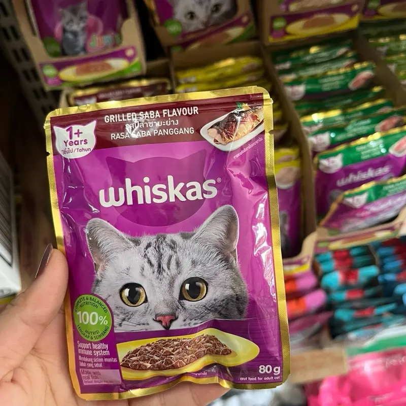 Pate whiskas cho mèo trên 1 tuổi gói 80g