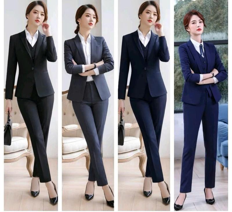 Set bộ quần áo công sở nữ thanh lịch chất vải trượt Hàn cao cấp lưu ý khách hàng xem kỹ thông số trước khi đặt hàng