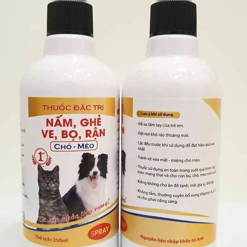 XỊT ĐẶC TRỊ NẤM GHẺ VE RẬN CHÓ MÈO 4