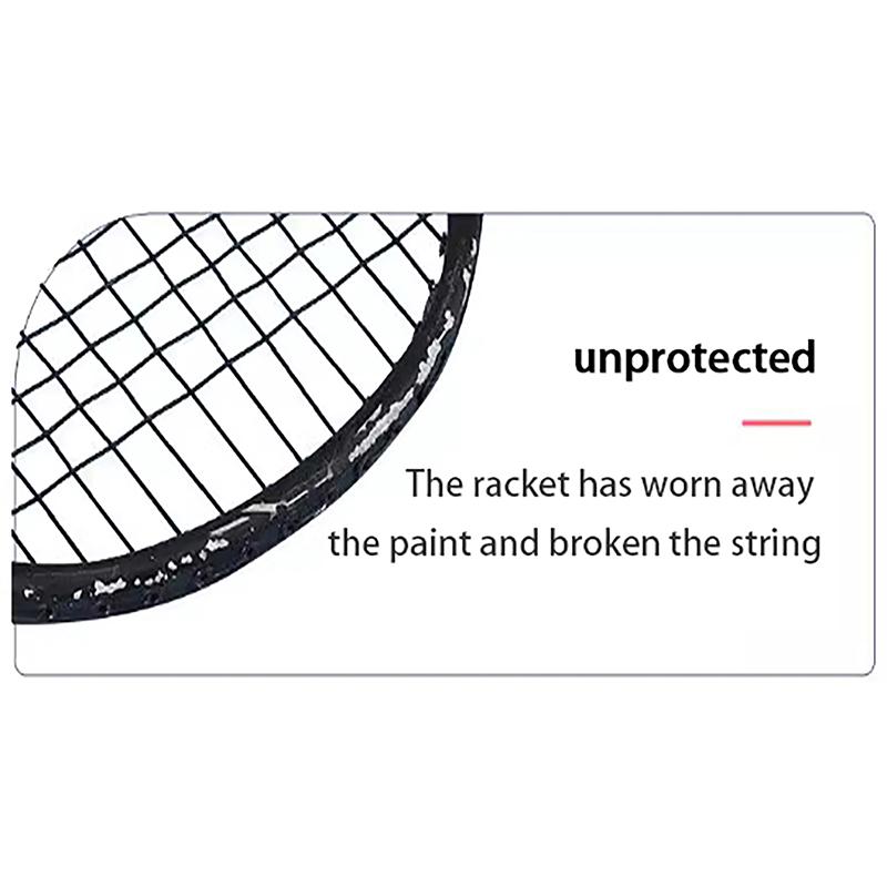 Product Introduction of Badminton Racket Protection Sticker with Full Frame Anti-Collision Strip Racket Head Protection Wire 17