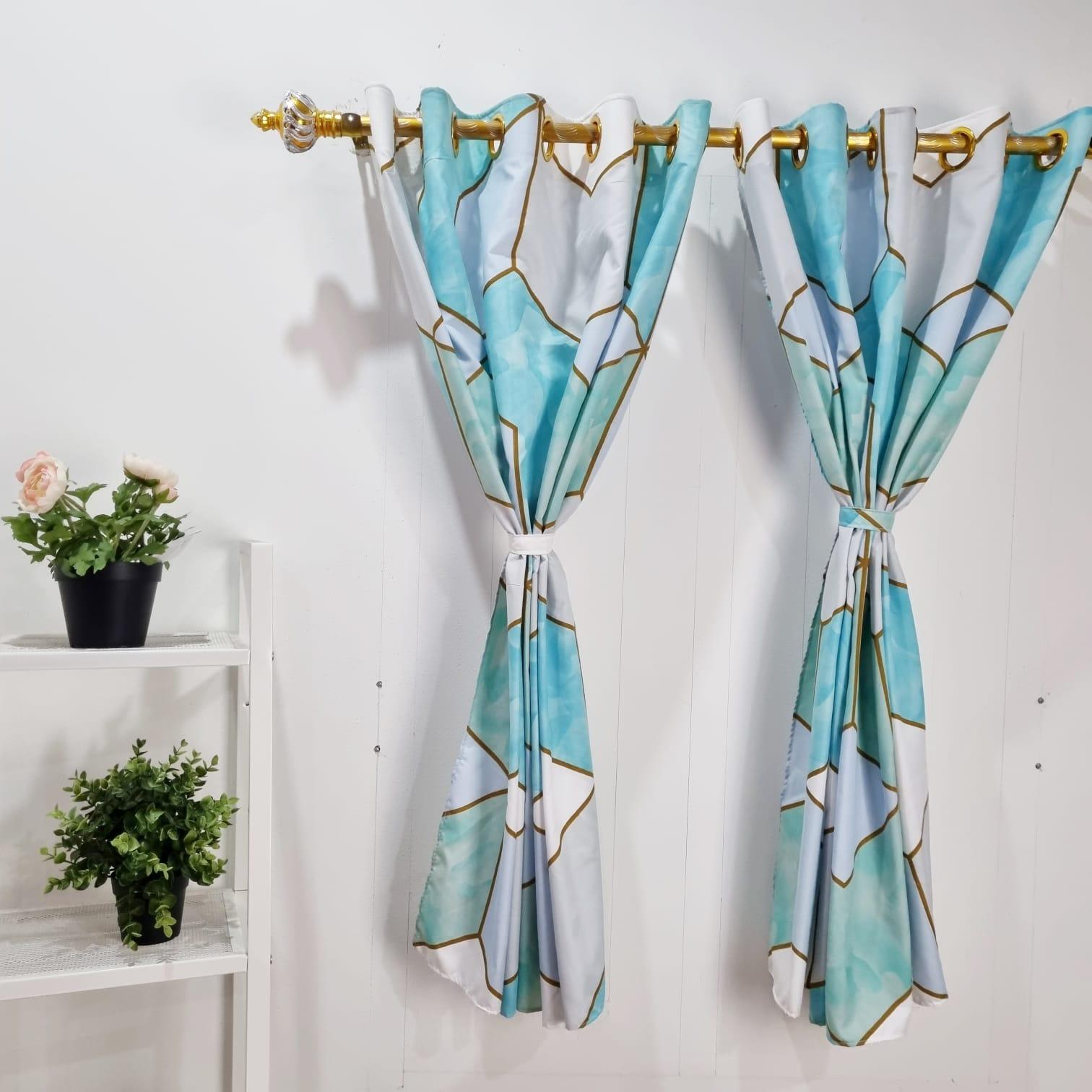 BL GORDEN JENDELA - HORDENG KAMAR AESTHETIC - KORDEN JENDELA PENDEK TINGGI 115 CM MOTIF MARBEL Katun Pintu