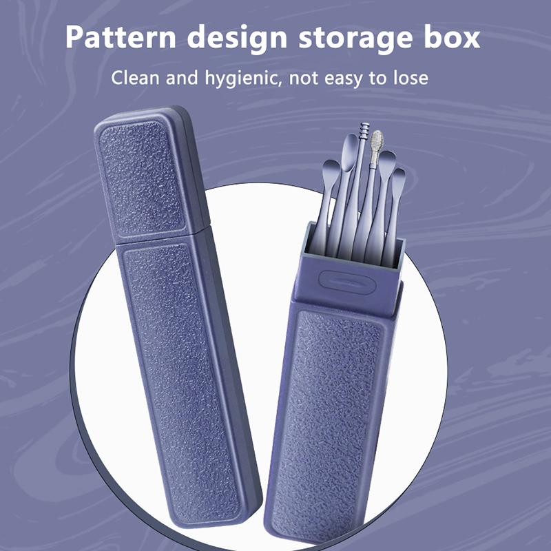Product Introduction of 6pcs/Set Ear Cleaning Kit Ear Picking Tool Set Pocket Ear Wax Remover Cleaner Spoon Protector Ear Pick Organizer Case 21