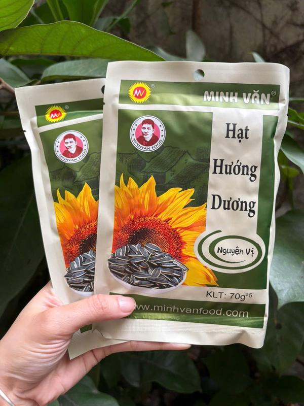 Combo 10 gói Hướng Dương Nguyên Vị Mộc MINH VĂN TÚI 70G - HẠT MẨY GIÒN THƠM - nguyên liệu châu
