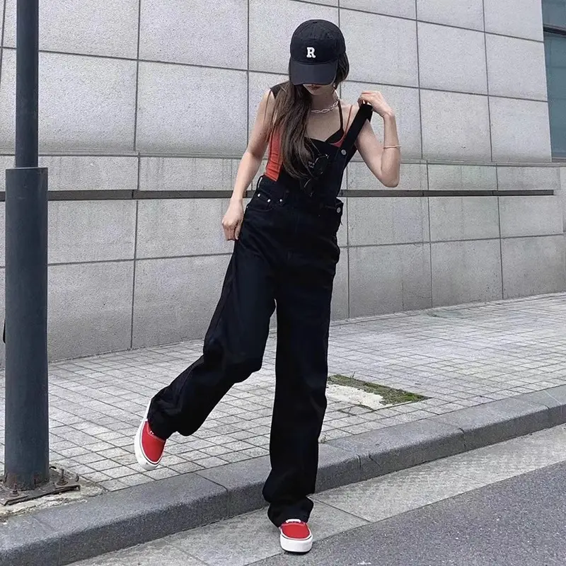 Korean Hitam New Style Jumpsuit Jeans Wanita  Kodoknya Premium 5