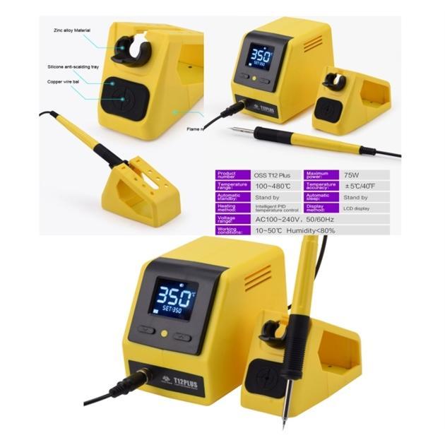 Máy Hàn OSS T12 Plus 75W, 100 – 480°C, Mũi T12-BLS ( Vàng ) 1