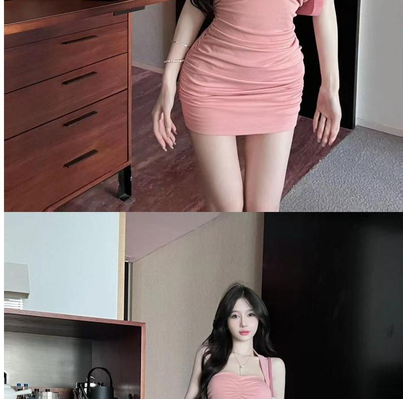 Product Introduction of Váy Cổ Yếm Phong Cách Dễ Thương Và Gợi Cảm, Trang Phục Mùa Hè Cho Nữ, Thiết Kế Đẹp, Bó Sát Eo Độc Đáo, Hông Xếp Ly Gợi Cảm Và Thanh Lịch, Váy Nhỏ 32