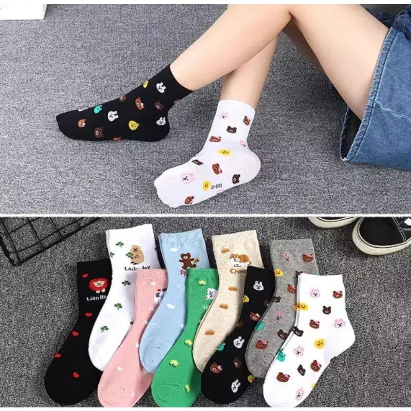 PROMO 6 PASANG KAOS KAKI MOTIF ANAK SEKOLAH 2