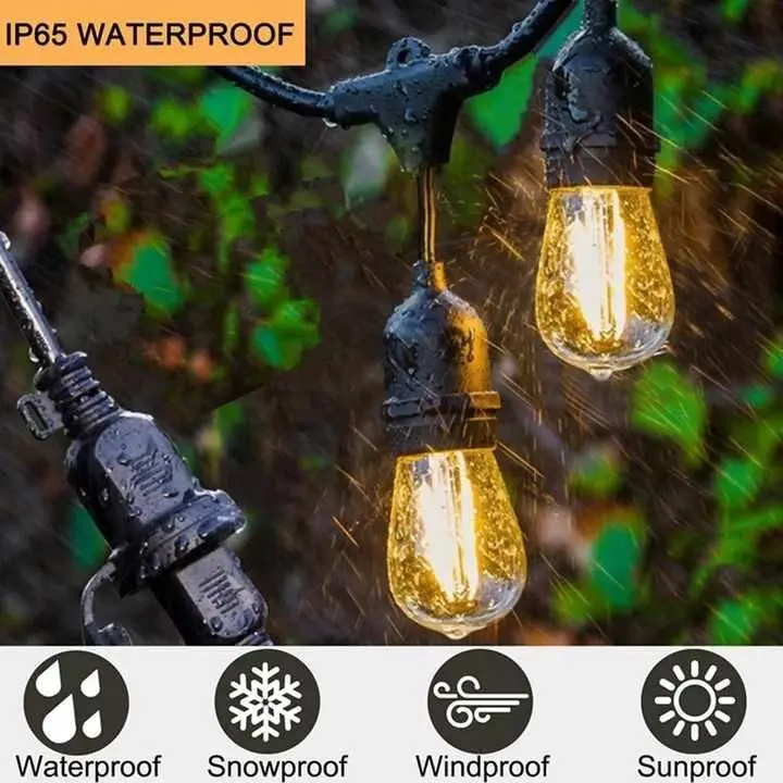 Đèn dây trang trí ngoài trời 5m 10 đuôi , 10m 20 đuôi, 15m 30 đuôi. Ip65 chống nước. Có combo dây cả bóng led