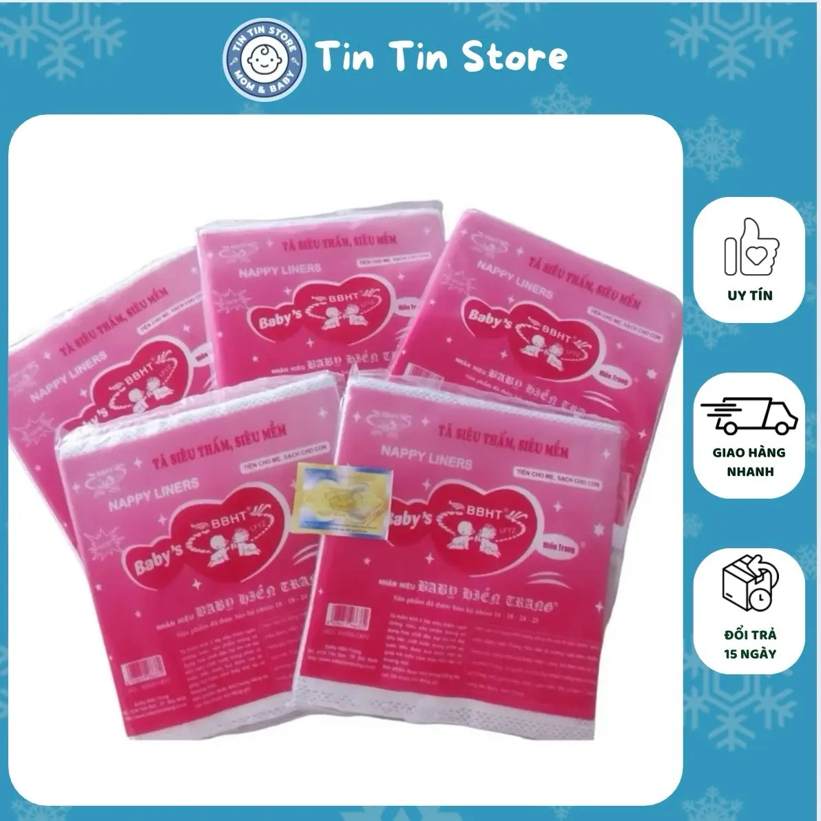 Bịch 10 miếng lót phân su Hiền Trang chống thấm cho bé sơ sinh