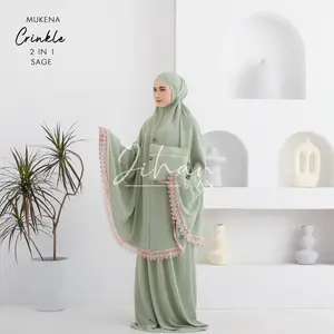 Mukena Jumbo 2 in 1 Crinkle Airflow Premium Cantik Lembut