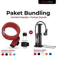Gambar Paket Bundling Pompa Gembok Rockbros 4522L + RKS515 | Portable Mini dan Ringan untuk semua jenis Sepeda - 4522LBK + RKS515BK dari Maxxiebike Kota Administrasi Jakarta Utara 1 Tokopedia