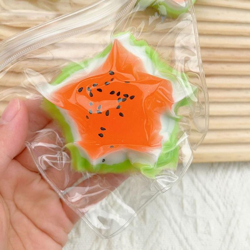 Product Introduction of Cute Squishy Squeeze Toy Slow Rebound Cat Paw Relief Gift Simulated Watermelon Stretch Toys Adult Kids 18
