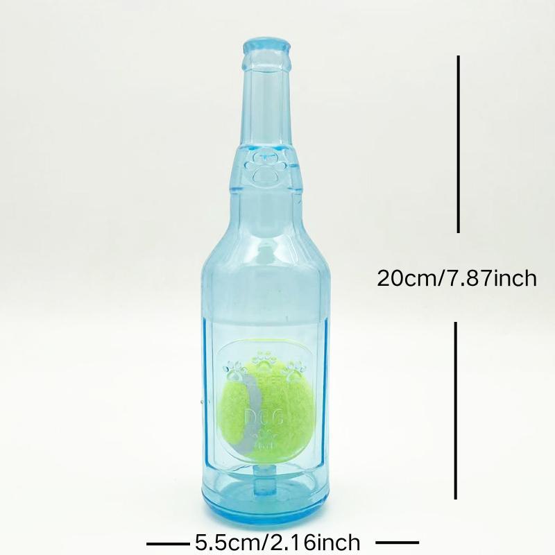 Interactive Dog Toy with Water Bottle, 1 Count Chew Toy for Aggressive Chewers, Squeaky Tennis Ball, Suitable for Small and Medium-sized Dogs 1
