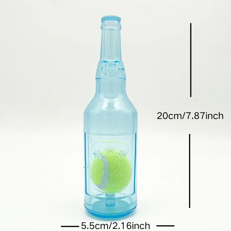 Interactive Dog Toy with Water Bottle, 1 Count Chew Toy for Aggressive Chewers, Squeaky Tennis Ball, Suitable for Small and Medium-sized Dogs 1