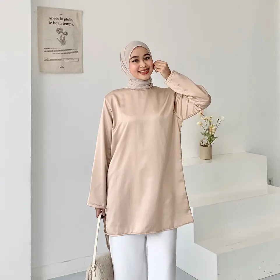 Inner Satin Tunik / Inner Atasan Satin / Inner Tunik