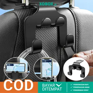 2in1 Car Headrest Gantungan Mobil Car Hook Hanger Kursi Mobil 4 Kait Multifungsi OTO4009