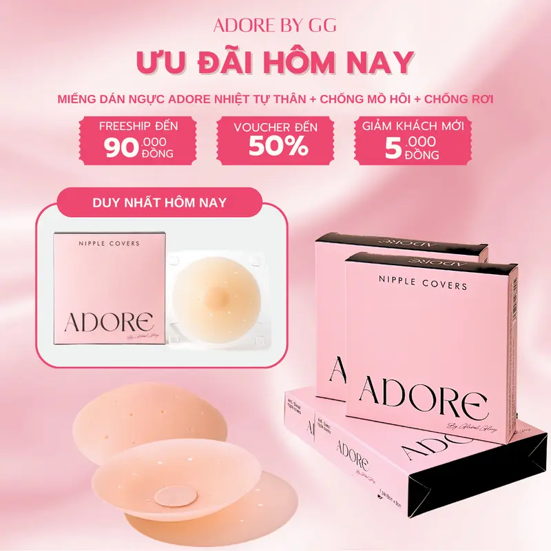 [Adore x Flash sale] Combo mua 3 tặng 1 Miếng dán Silicone Cao Cấp, Siêu Mỏng, Mềm Mại, Sử Dụng Nhiều Lần Cao Su Nữ 0