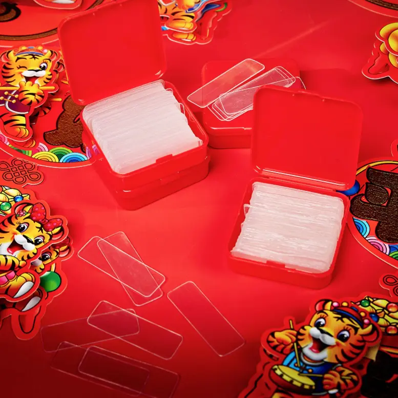 BISA COD 6374 Box Mini 60 PCS Tape Gel / Isolasi Bening Serbaguna 2 Sisi / Stiker Plastik 5