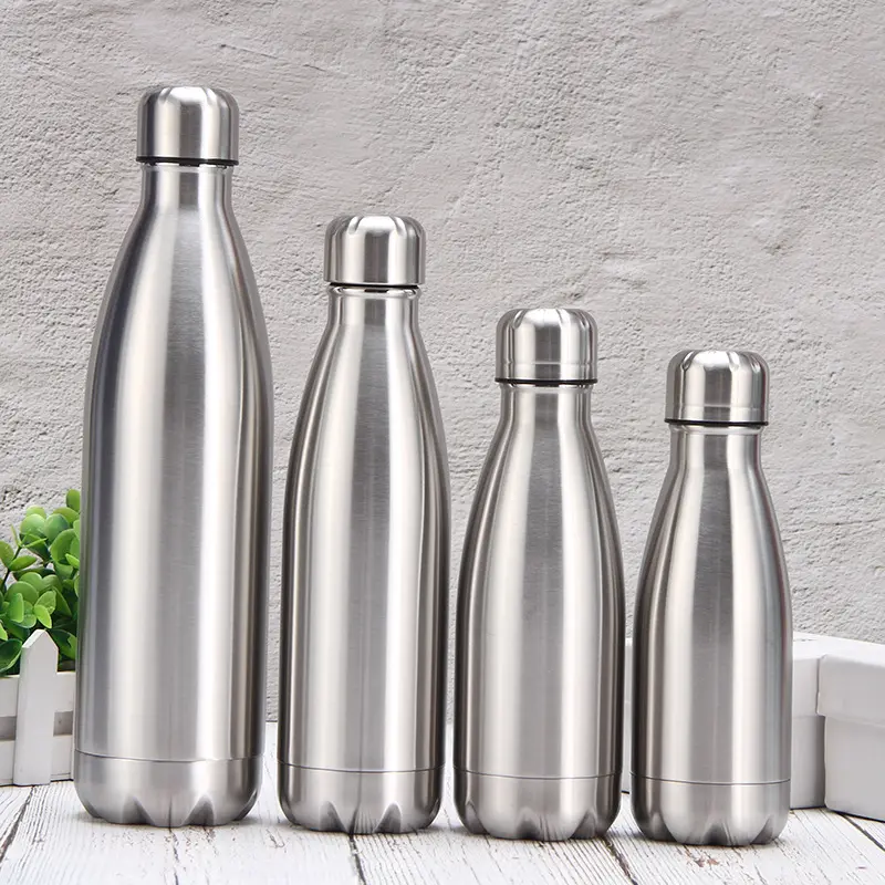 Stainless Steel Water Bottle 1 Liter Drink Bottle for Sport Travel Cups,  500 750 1000ml Water Bottles 304 Insulated Single-layer Sports Outdoor Water Cup