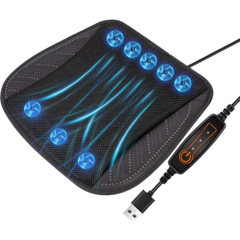 Product Introduction of Universal Car Seat Summer Cool Air Seat Cushion With USB Fan Fast Blowing Ventilation Seat Cooling Refrigerated Car Seat 10