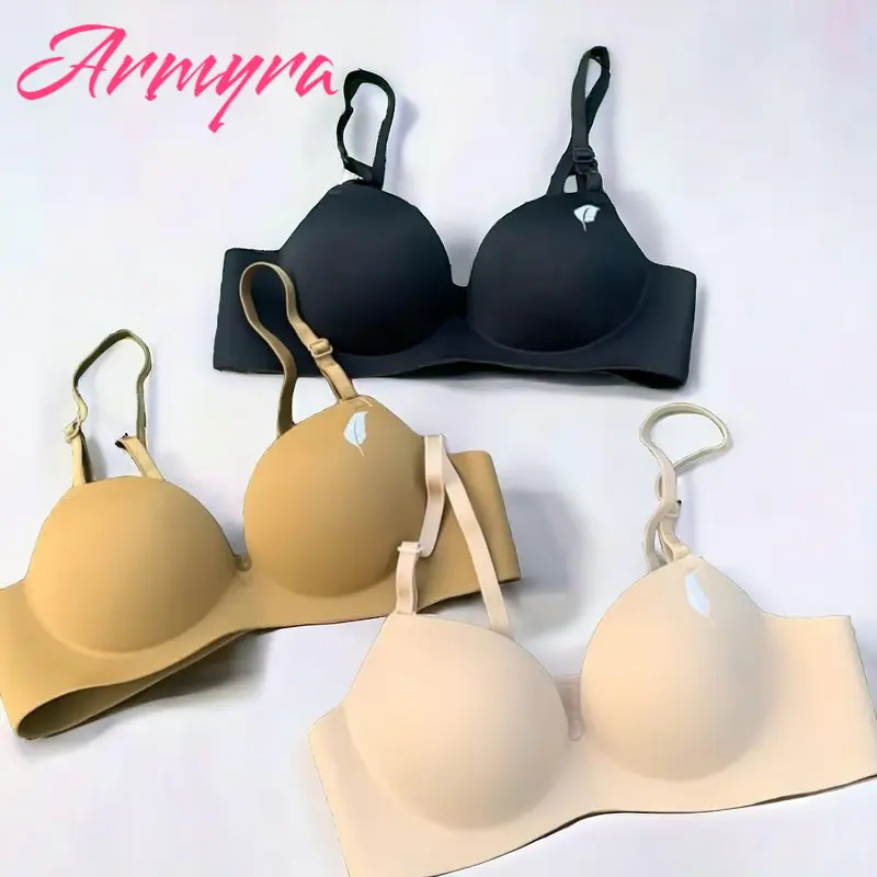 [14] COMBO 3 Áo Lót Su Đúc Không Gọng Đệm 2.5cm DJW Nữ D01 Bra Tua Rua [ LÁ DJW - 16 ] 1