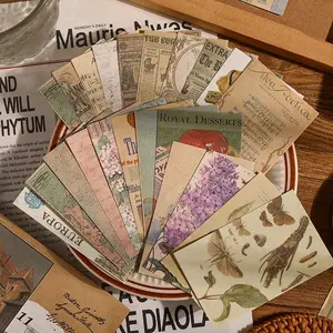 UQ - (60 Lembar) Kertas DIY Vintage Estetik Design Dekorasi Buku Scrapbook Kreatif STK2017