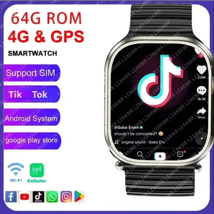 Giảm giá bán smartwatch quà tặng năm mới wifi kết nối nhịp tim theo dõi huyết áp không thấm nước đồng hồ nam nữ dung lượng lớn pin