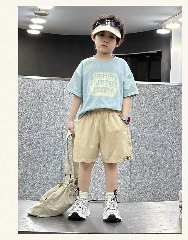 Product Introduction of Summer minimalist thin children's shorts for boys and girls, children's clothing for boys and girls, solid color cotton pants for boys 13