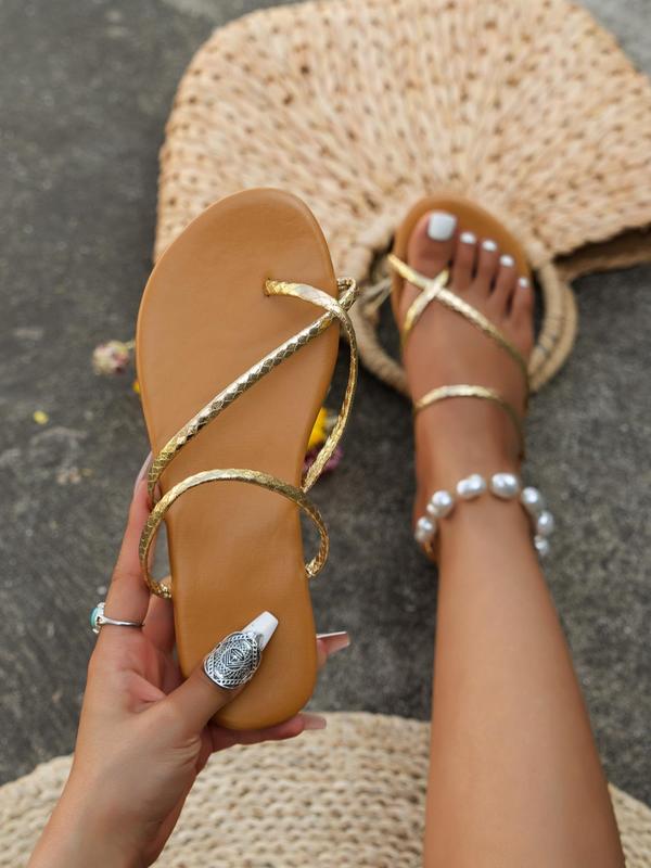 Women's Fashionable Plain Color Slides, Casual Comfortable Flat Sandals for Beach, Summer, Daily Wear, Lightweight Breathable Shoes for Women & Girls 4