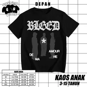 Kaos Anak Pendek BajuHRX | Kaos T-Shirt Boxy Fit Heavyweight 16s ‘BLEED’ / Boxy Oversize cod baju Combskfbxrendh Combed Panjang