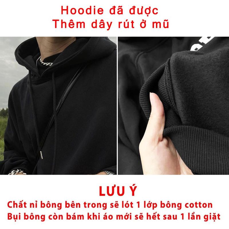 Áo Hoodie Balan Thêu Chữ 2 Mặt Sắc Nét Vải Nỉ Bông Dày Dặn, Áo Nỉ Hoodie Nam Nữ Form Rộng Siêu Hot Mới Nhất 2024 6