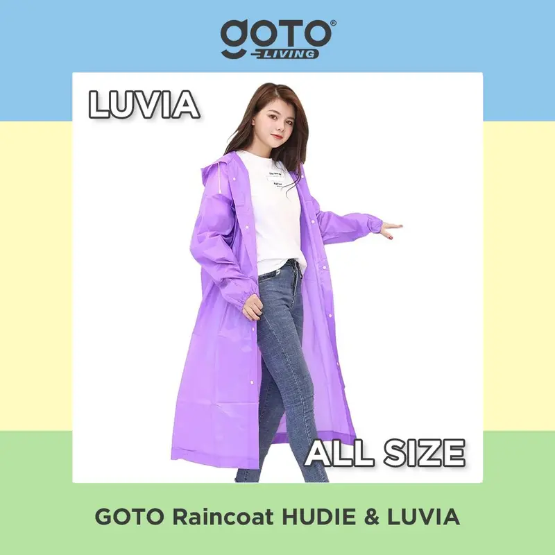 Goto [COD] Hudie Luvia Raincoat Jas Hujan Ponco Kelelawar Jumbo Pria Wanita 5