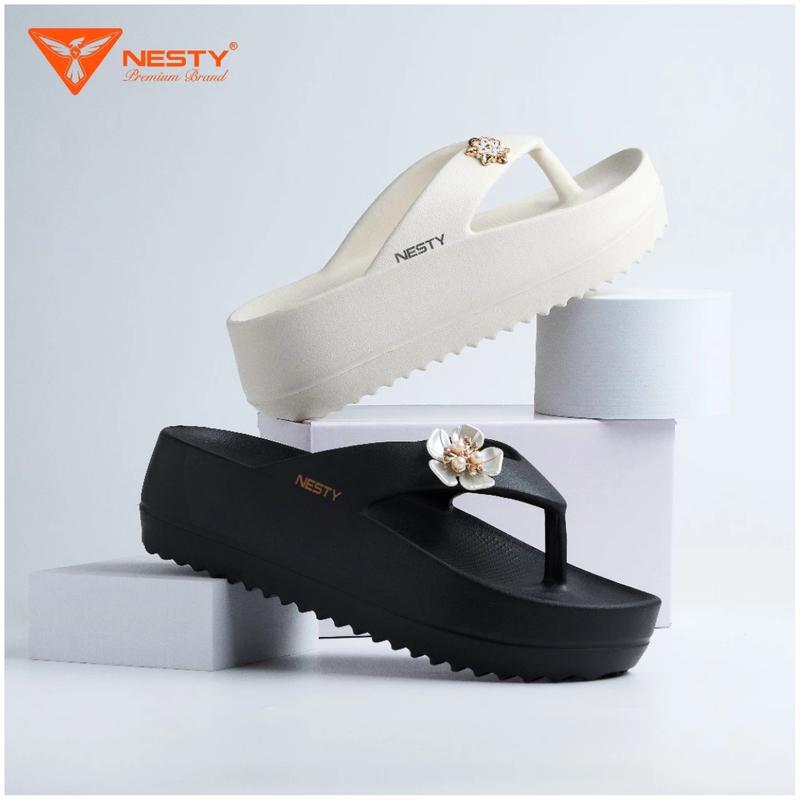 { NE08} Dép Nữ Xỏ Ngón Thương Hiệu NESTY Đế Cao Thời Trang Kiểu Dáng Basic Chất Liệu EVA Mềm Mại