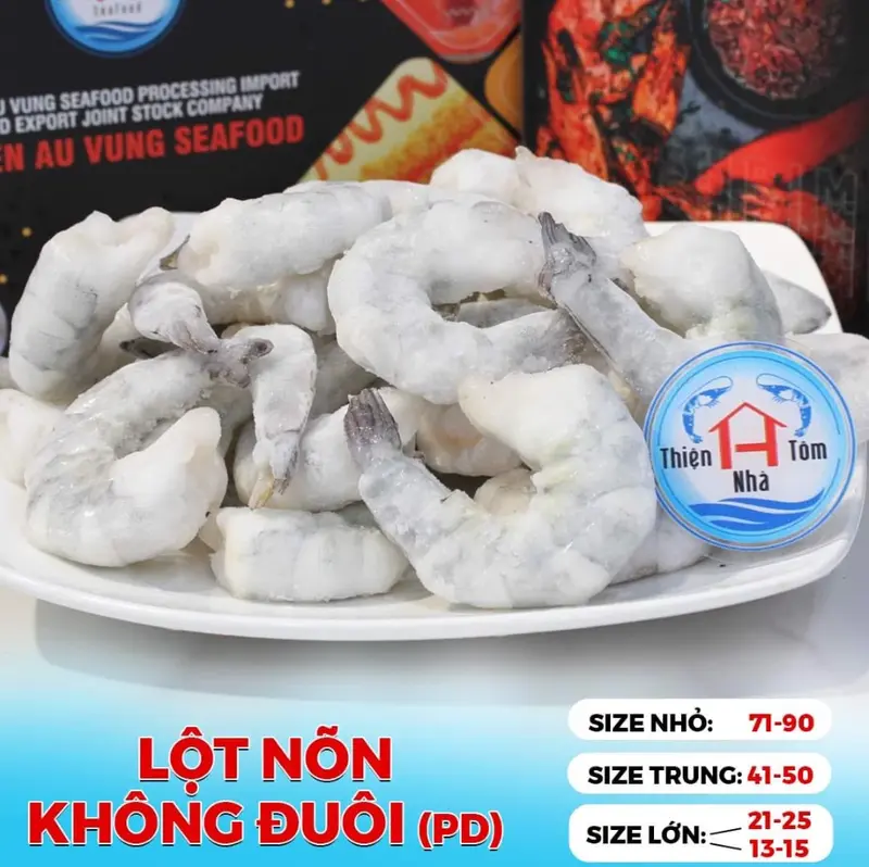 [500gr] Tôm thẻ lột nõn đông lạnh Thiện Nhà Tôm giao nhanh siêu tốc HCM frozen  food 2