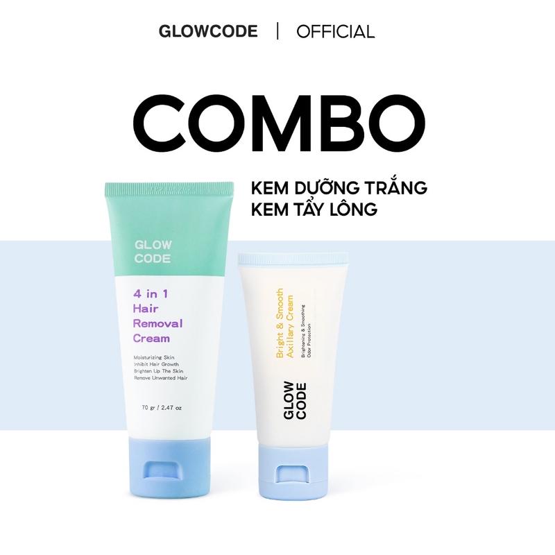 Combo 2 tuýp Kem tẩy lông va dưỡng GlowCode 4IN1 Combo 2pcs- Wax lông GlowCode kem wax lông gel sap sáp