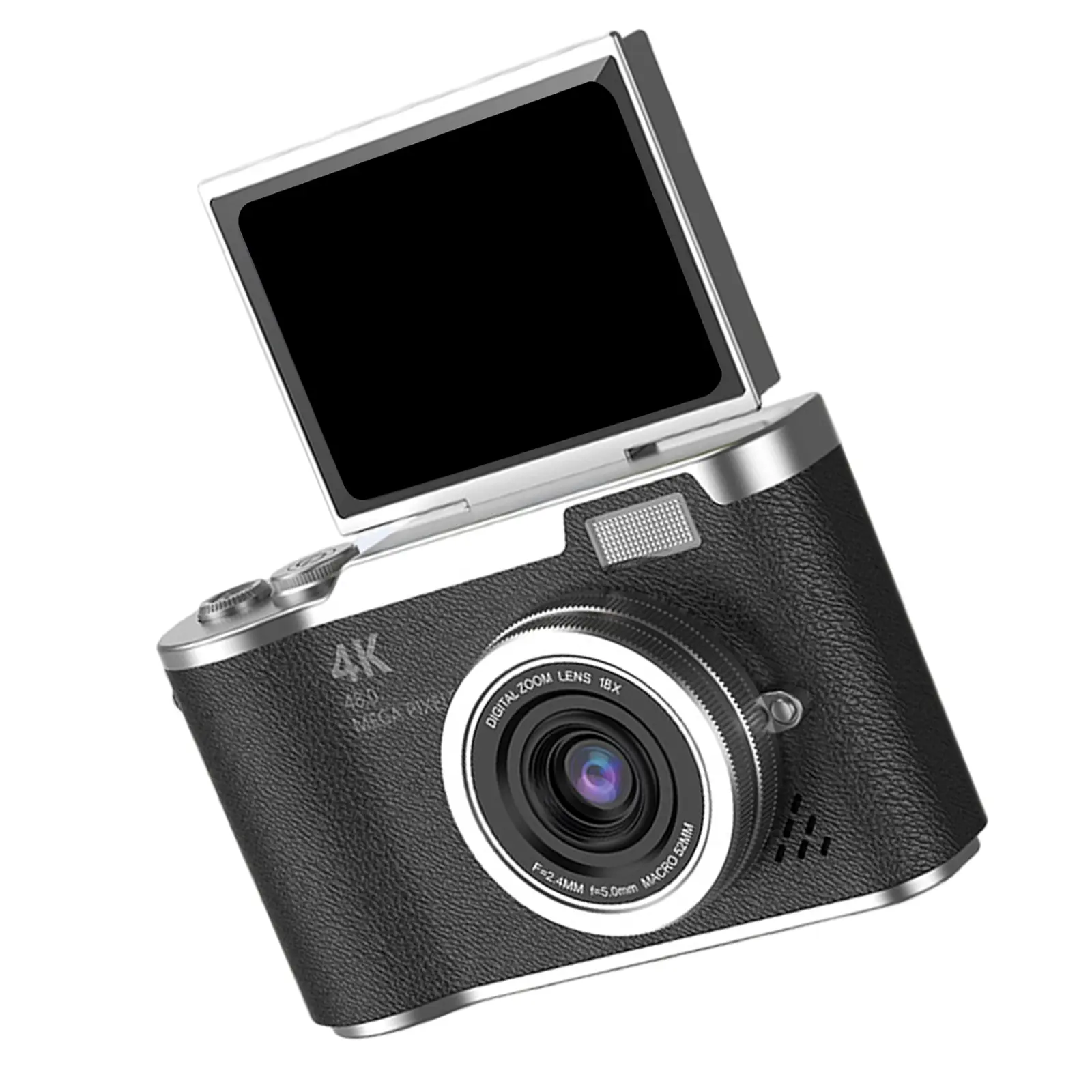 4K Digital Camera 64MP UHD C Act With 18x Zooms Flip Screen for Travel Photography and Vloggings
