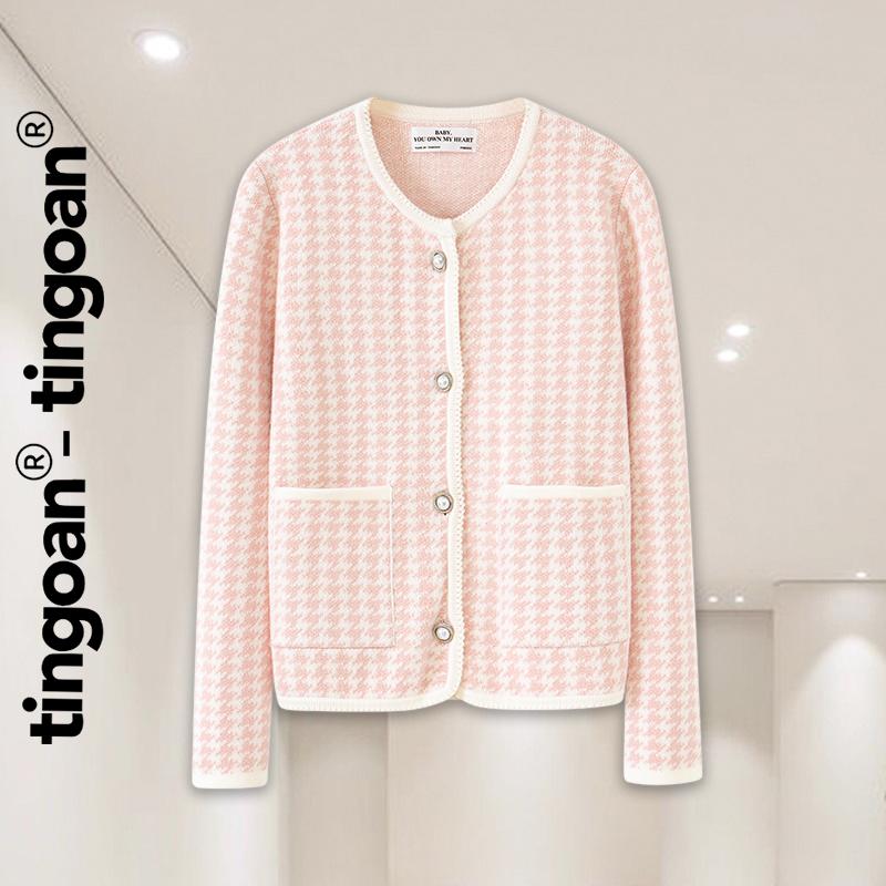 TINGOAN x TIKTOKSHOP - Áo len khoác cổ tròn dáng dài vân răng sói MACCARONI JACKET