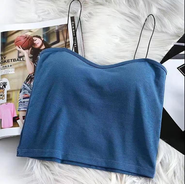 3 pcs warna acak@101 rompi rajut wanita Bra Atasan Top Spandex Tank Crop Cewek 2