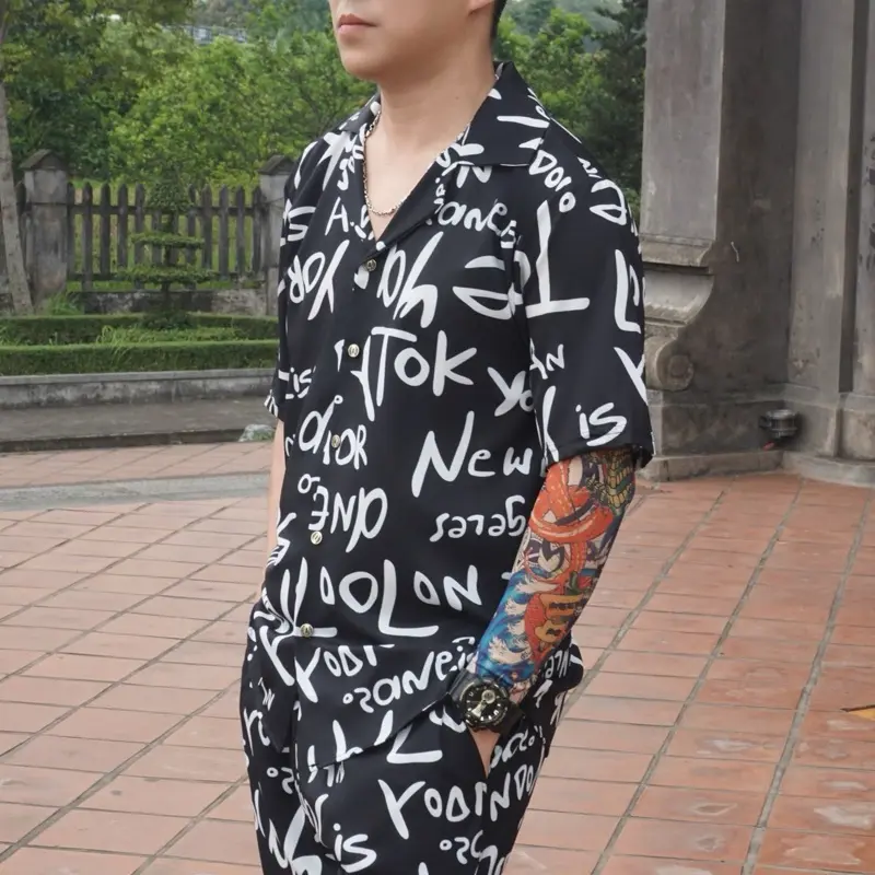 Bộ Sơ Mi Lụa Cộc Tay Nam . Bộ Pijama Nam Chất Liệu Cao Cấp Không Nhăn Dúm Mặc Cực Mát Hot Hit Xu Hướng Đi Biển Năm 2025 đồ  bộ  cho  nam  mặc  tại  nhà bộ  nam 6