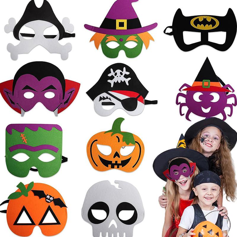 Mặt Nạ Nỉ, Tiệc Halloween, Đồ Trang Trí Tiệc Sinh Nhật, Đạo Cụ Hóa Trang, Bí Ngô Phù Thủy, Cướp Biển, Miếng Dán Mắt Troll, Dành Cho Trẻ Em, Bé Trai Và Bé Gái, Đồ Chơi 0