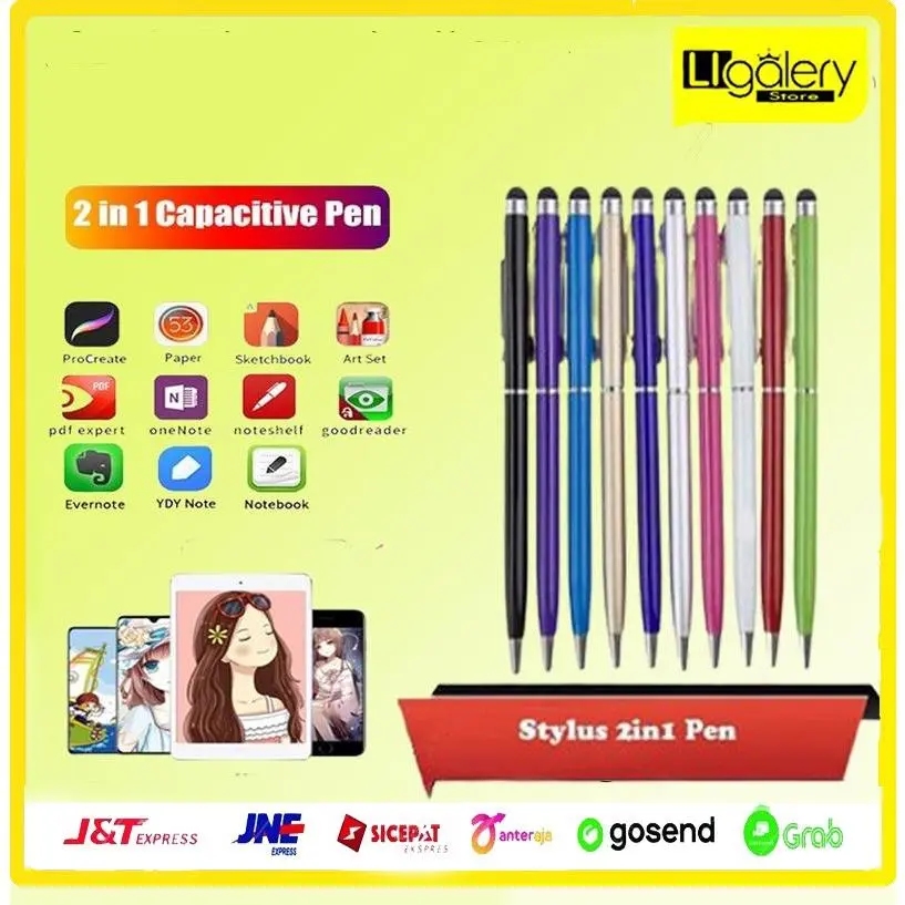 [BISA COD] Pen Stylus 2in1 Pulpen Stylus Pena Stylus Ballpoint Stylus Smartphone