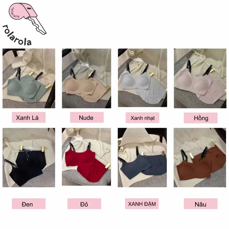 [ROLA ROLA] Set Đồ Lót Không Gọng Cắt May 3D Chất Đúc Su Cao Cấp Thông Hơi Mềm Mịn #V07 8