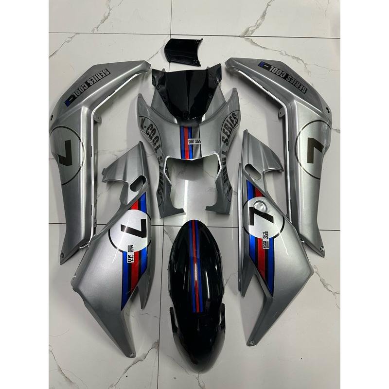 Full bộ nhựa bạc dán sẵn Tem số 7 candy cho xe điện xmen ( có mix màu) (8 món) Nhãn Dán