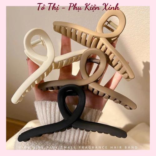 Kẹp tóc càng cua dạng sóng đơn giản phong cách Hàn Quốc cho nữ - Tô Thị set