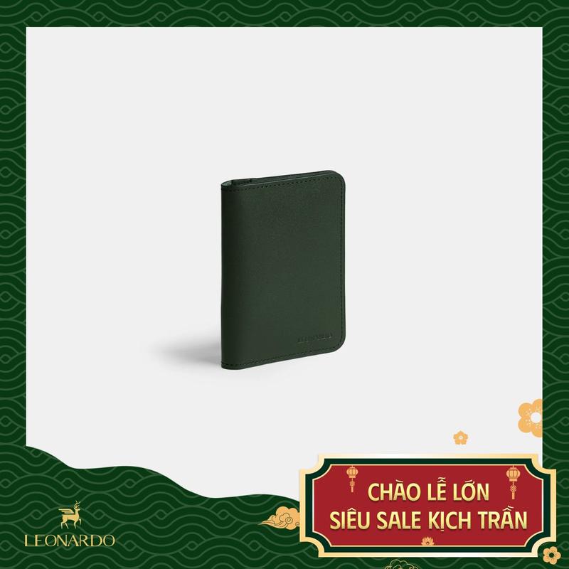 [MEGA LIVE] Ví Đựng Thẻ Feasty chất liệu da bò nhập khẩu Thương Hiệu Leonardo