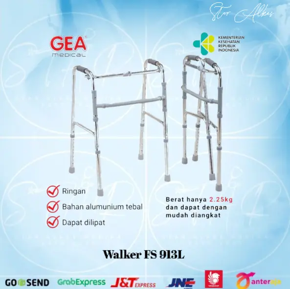WALKER GEA FS 913 L / ALAT BANTU JALAN KAKI 4 GEA FS 913 L warna (silver / coklat) 0