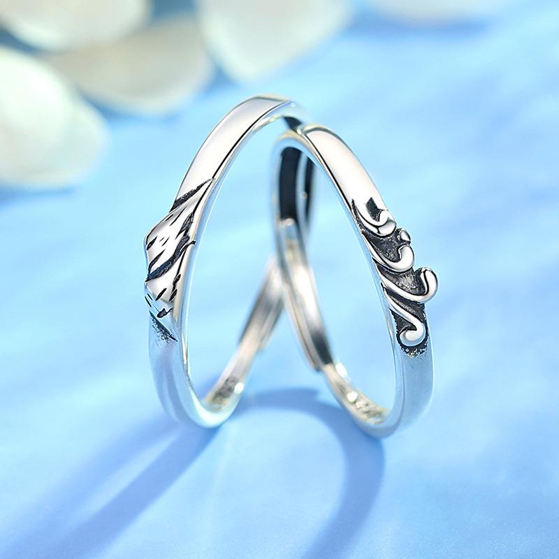 Nhẫn Đôi, Bạc Sterling S925, Phong Cách Cổ Điển, Nhẫn Cặp, Lời Thề Vĩnh Cửu 3