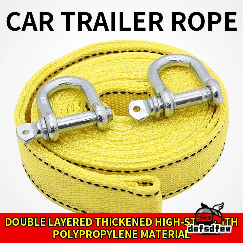 Car Trailer Rope Off road Pulling Rope 1-3-ton 3M Trailer with Rescue Pulling Rope Steel Wire Rope Thickened Special