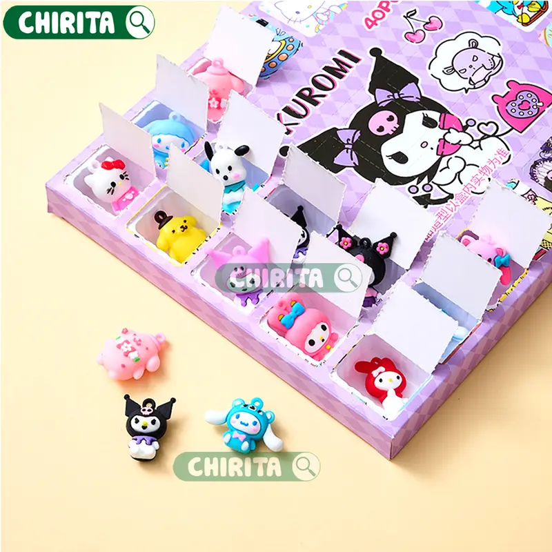Hộp 40 Món Đồ Chơi Kuromi Gấu Hồng - Hộp Quà Bí Mật Hidden Box Chirita 3