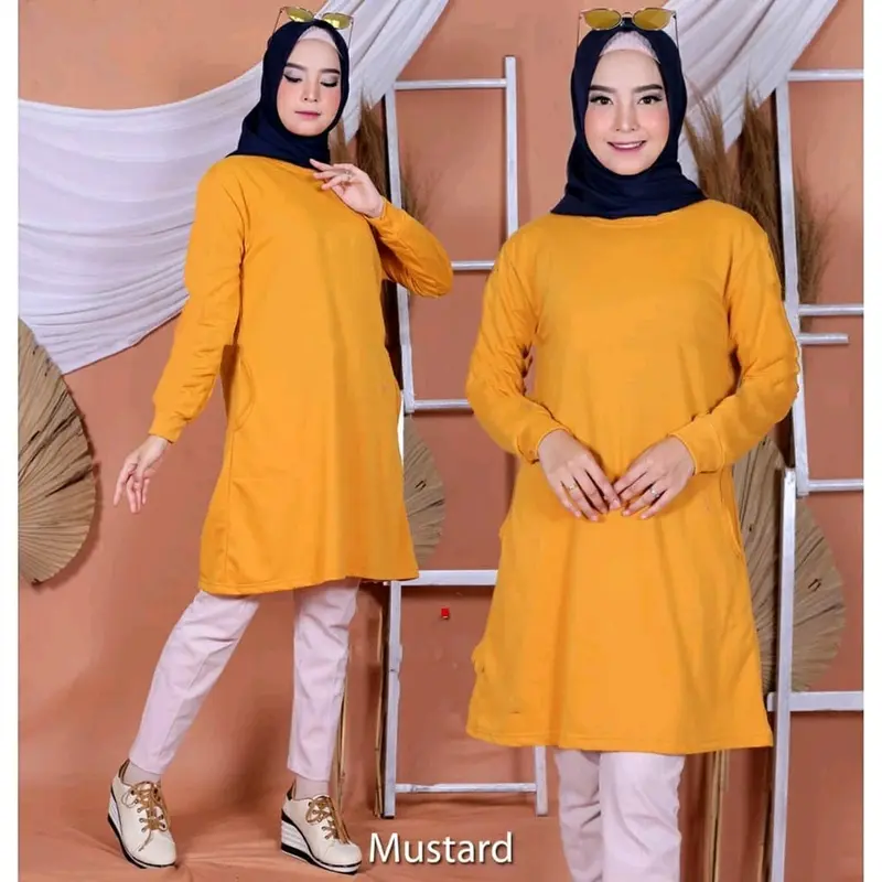 kaos tunik wanita polos ukuran XL fit to XXL dan 3XL 5